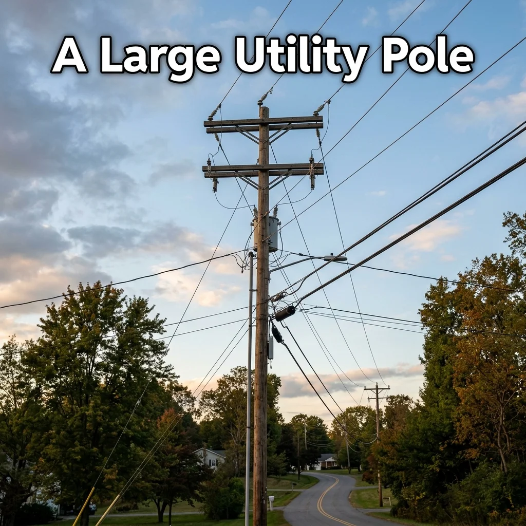A Large Utility Pole