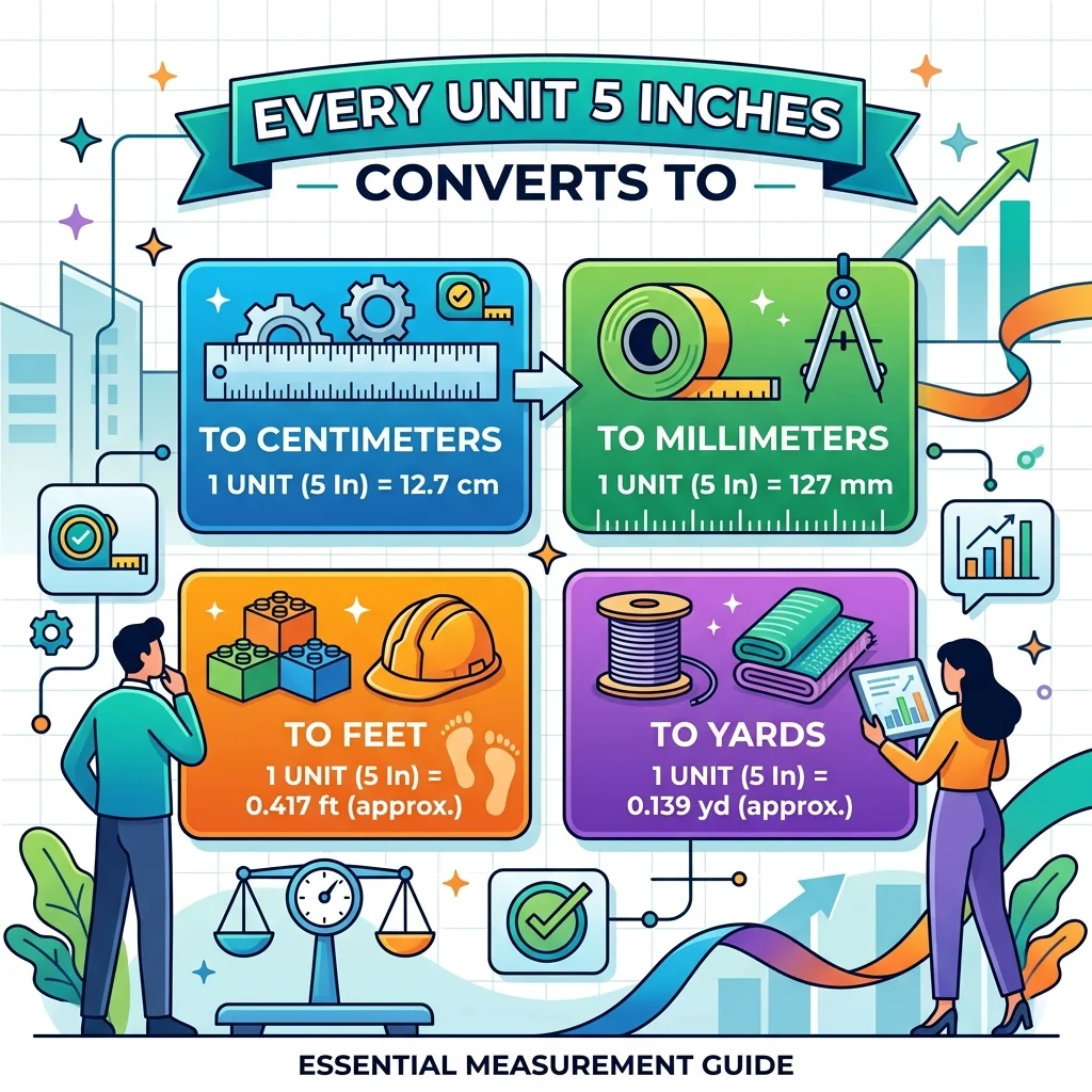 Every Unit 5 Inches Converts To